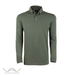 Vav Tlac-04 Polo Yaka Uzun Kol Haki L Tişört