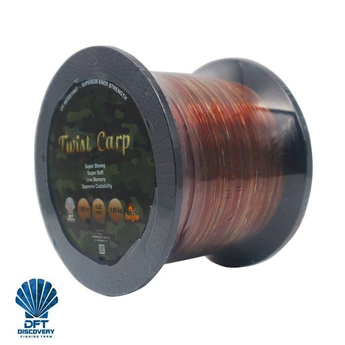 Bojin Twist Carp 0.32mm 1000m Kahve-Yeşil Misina