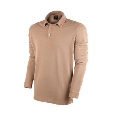 Vav Tlac-04 Polo Yaka Uzun Kol Bej L Tişört