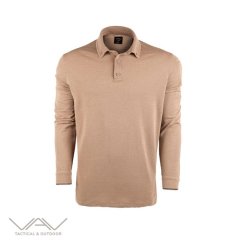 Vav Tlac-04 Polo Yaka Uzun Kol Bej M Tişört