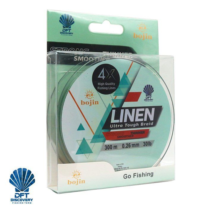 Bojin 4X Linen 0.26mm 300m Yeşil İp Misina
