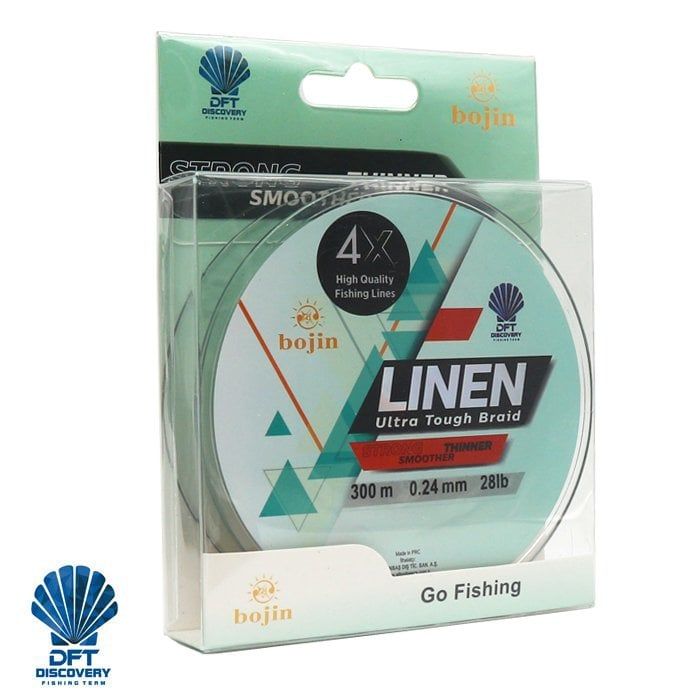 Bojin 4X Linen 0.24mm 300m Yeşil İp Misina