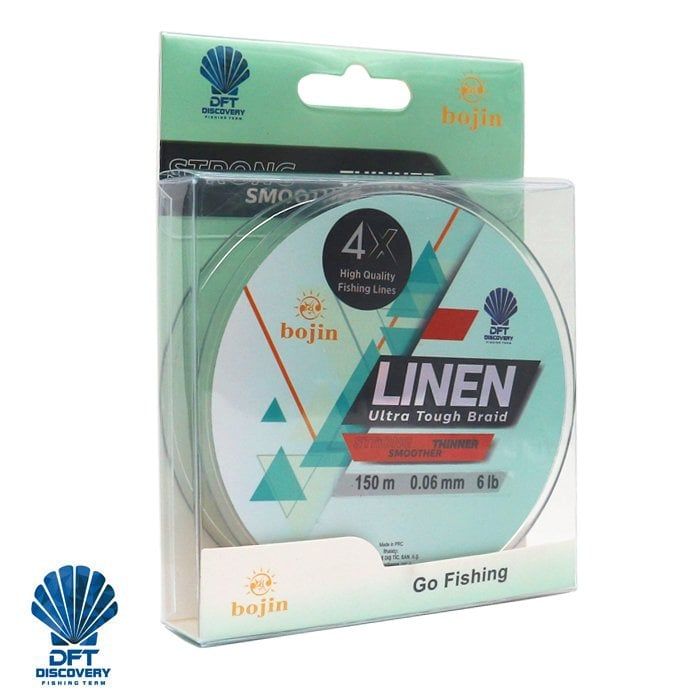 Bojin 4X Linen 0.06mm 150m Yeşil İp Misina