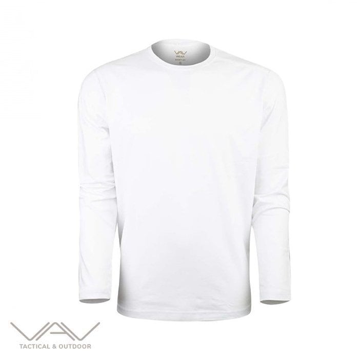 Vav Baseti-04 Uzun Kol Beyaz L Sweatshirt