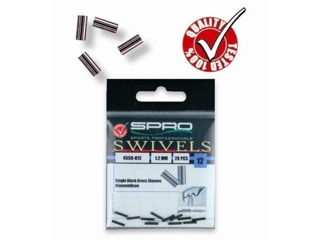 SPRO SINGLE BLACK BRASS SLEEVES 2,0MM 1/20