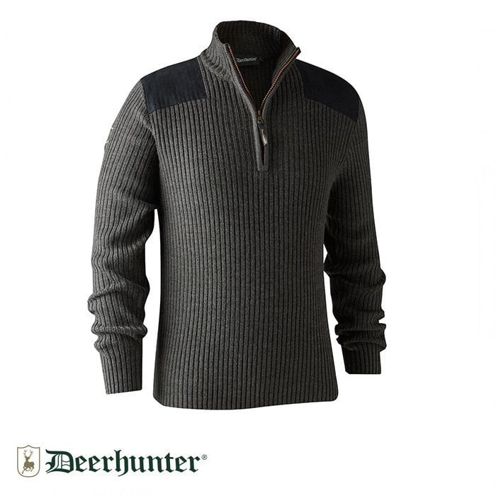 Deer Hunter Rogaland Yarım Fermuarlı Gri XL Kazak