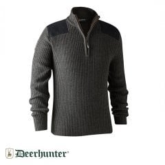 Deer Hunter Rogaland Yarım Fermuarlı Gri XL Kazak