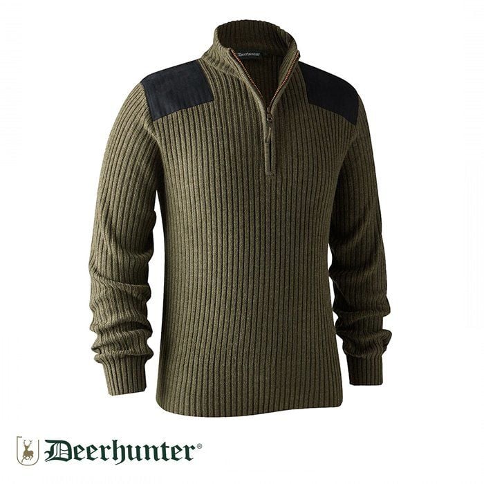 Deer Hunter Rogaland Yarım Fermuarlı Yeşil XL Kazak