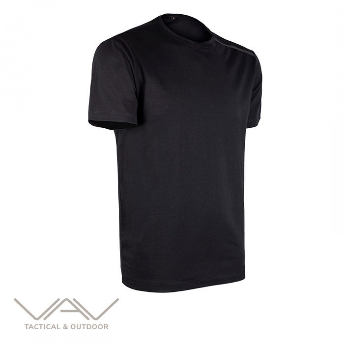 Vav Baseti-03 Yuvarlak Yaka Siyah XL Tişört