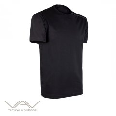 Vav Baseti-03 Yuvarlak Yaka Siyah S Tişört